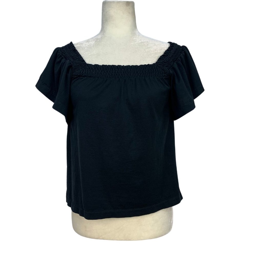 J Crew Smoked Square Neck Top XS